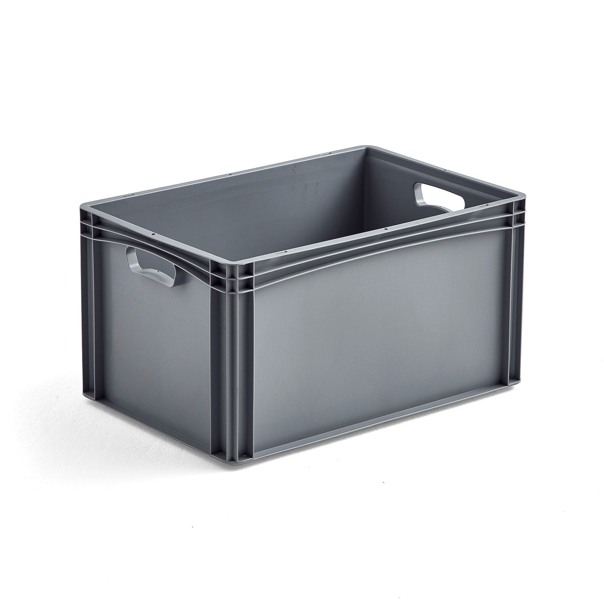 Grå Euroboks, 62 liter, 60 × 40 × 32 cm