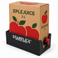 Illustrasjon: Starflex kartongholder med frontutsparing og 3-liters eplejuicekartong