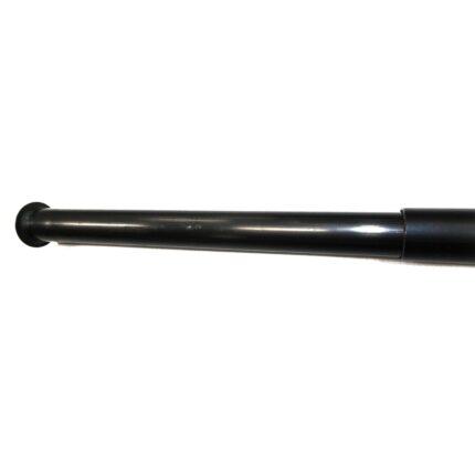 a black object with a black tube. black telescopic tube. teleskoprør til starflex systemet. modulskinne.