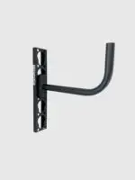 Sort, fast opphengskrok i eloksert aluminium – 25 cm dyp og 13 cm høy. Starflex