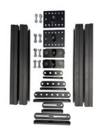 Detaljbilde av Starflex vertikalt skinnesett for Euroslider med justerbare veggfester, takfester og monteringsbolter 34cm