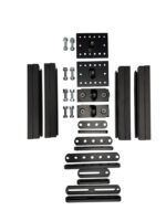 Detaljbilde av Starflex vertikalt skinnesett for Euroslider med justerbare veggfester, takfester og monteringsbolter 21cm